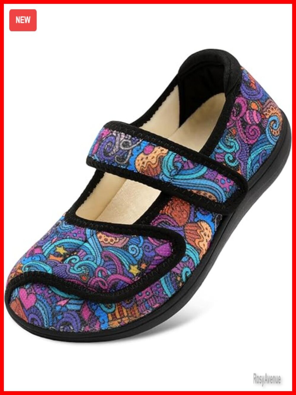 Wide Diabetic Slippers Adjustable Comfort House Shoes Extra Wide Width for